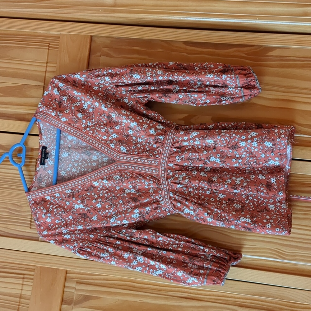 Blouse, cinnamon multi,small, Max edition